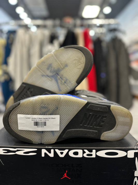 *USED* Jordan 5 Retro Awake NY Black