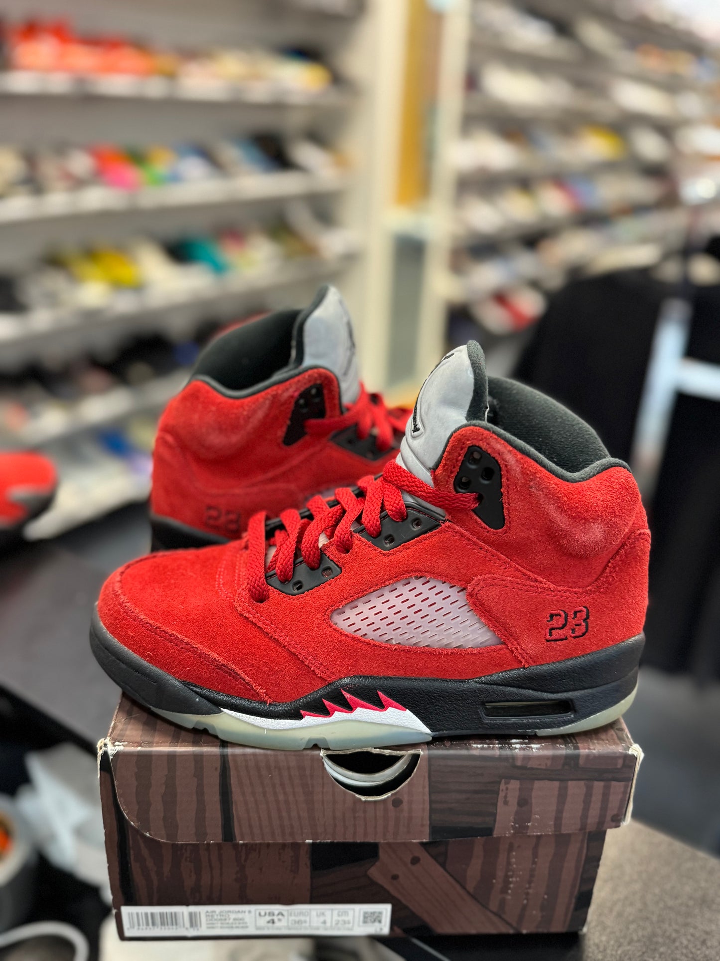 *USED* Jordan 5 Retro Raging Bull Red (2021) GS