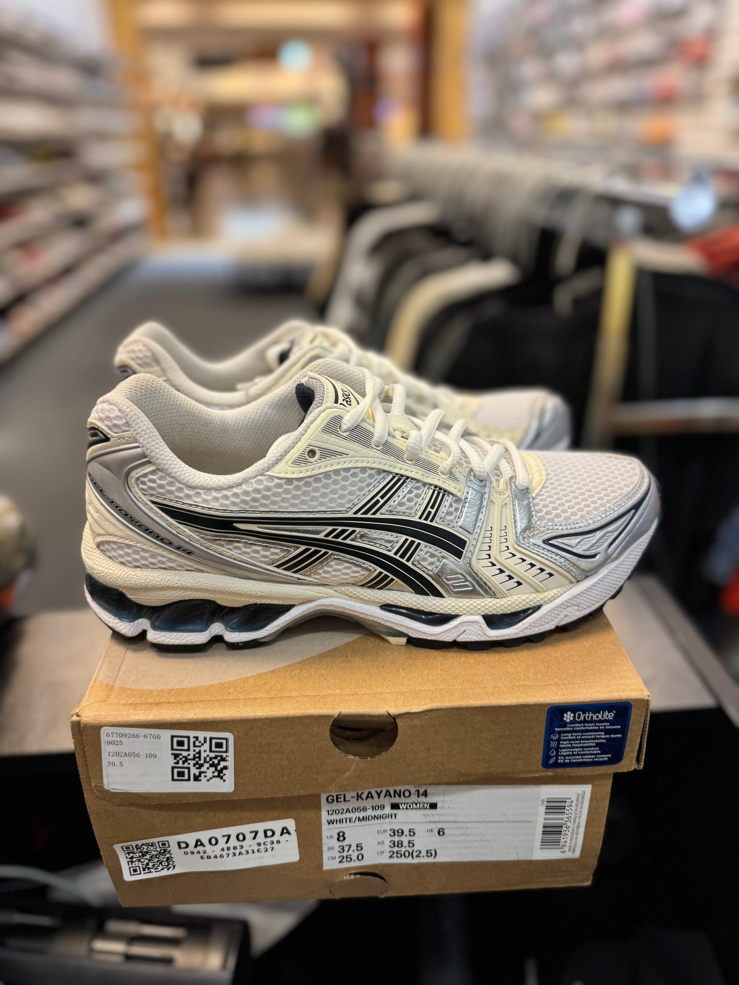 *USED* ASICS Gel-Kayano 14 White Midnight
