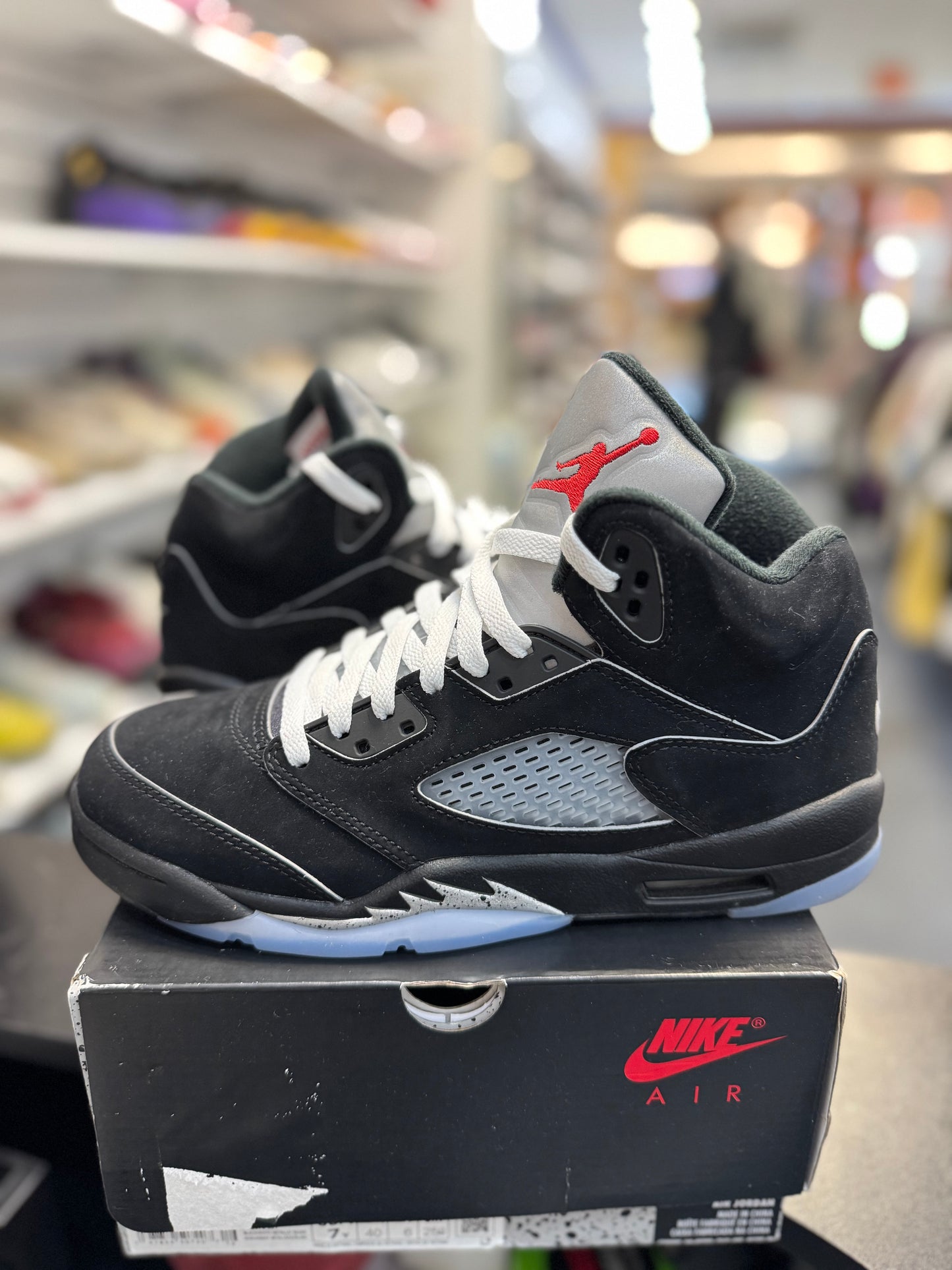 *USED* Jordan 5 Retro OG Black Metallic Reimagined (GS)