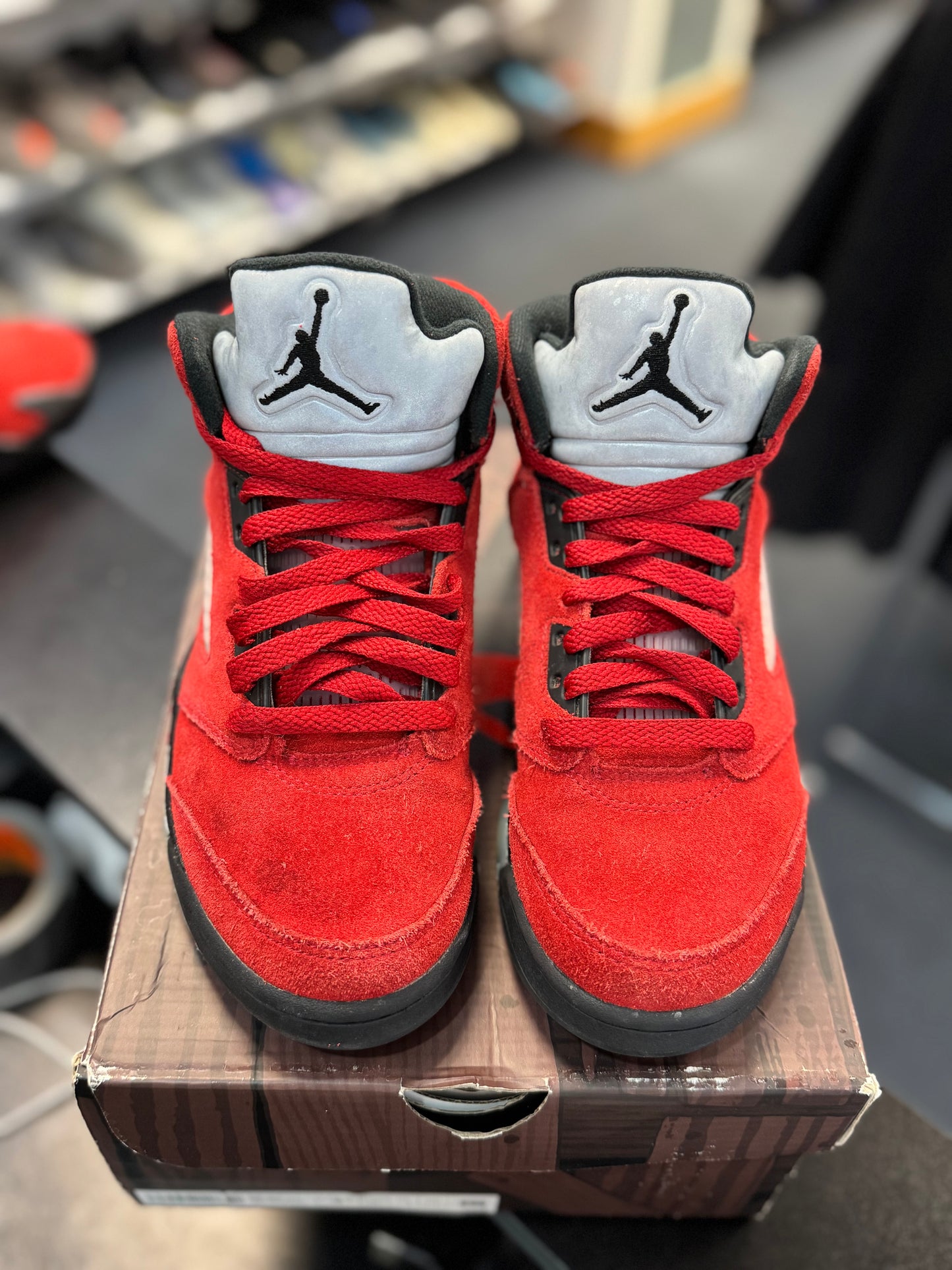 *USED* Jordan 5 Retro Raging Bull Red (2021) GS