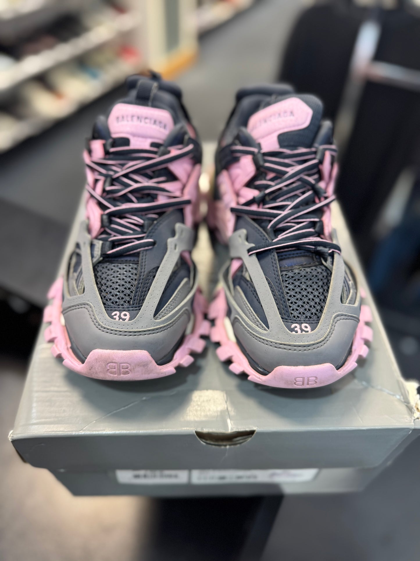 *USED* Balenciaga Track Pink Grey