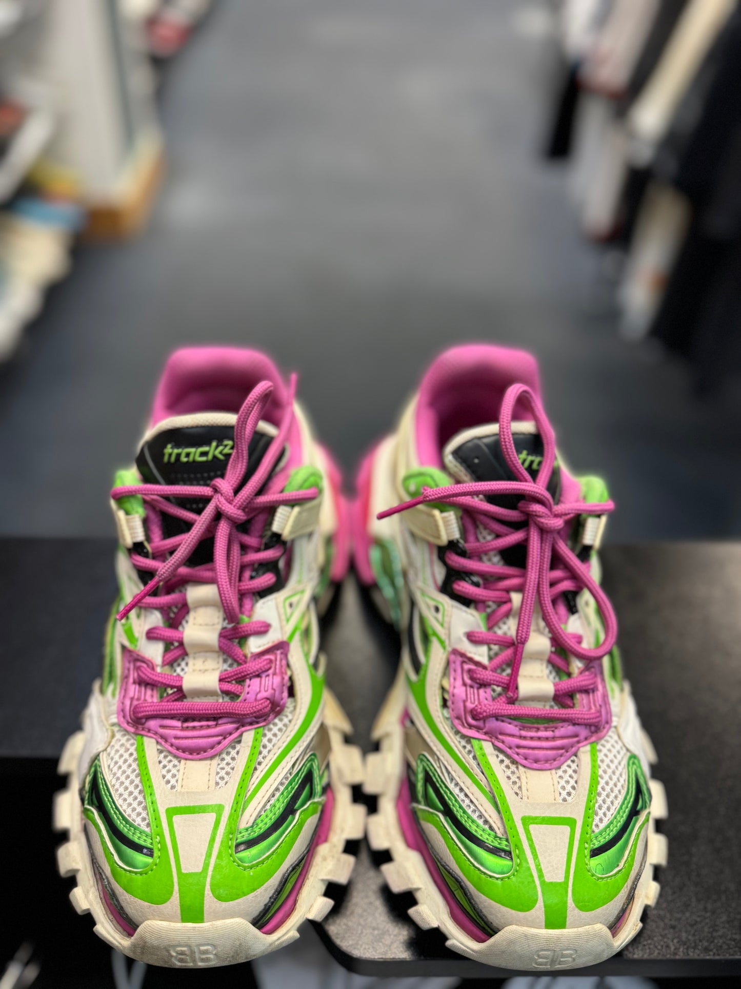 *USED* Balenciaga Track.2 Pink Green