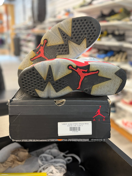 *USED* Jordan 6 Retro Infrared White