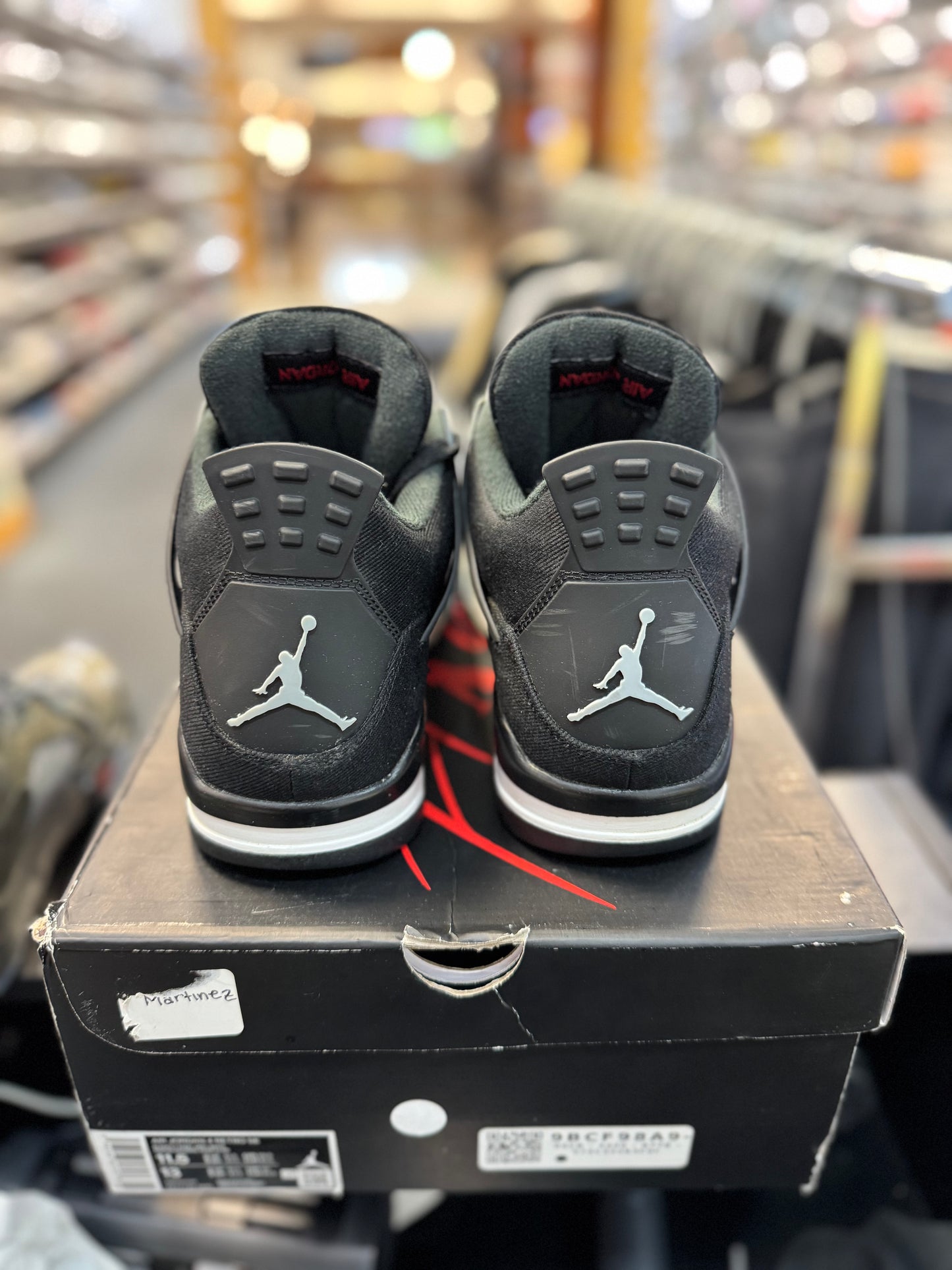 *USED* Jordan 4 Retro SE Black Canvas