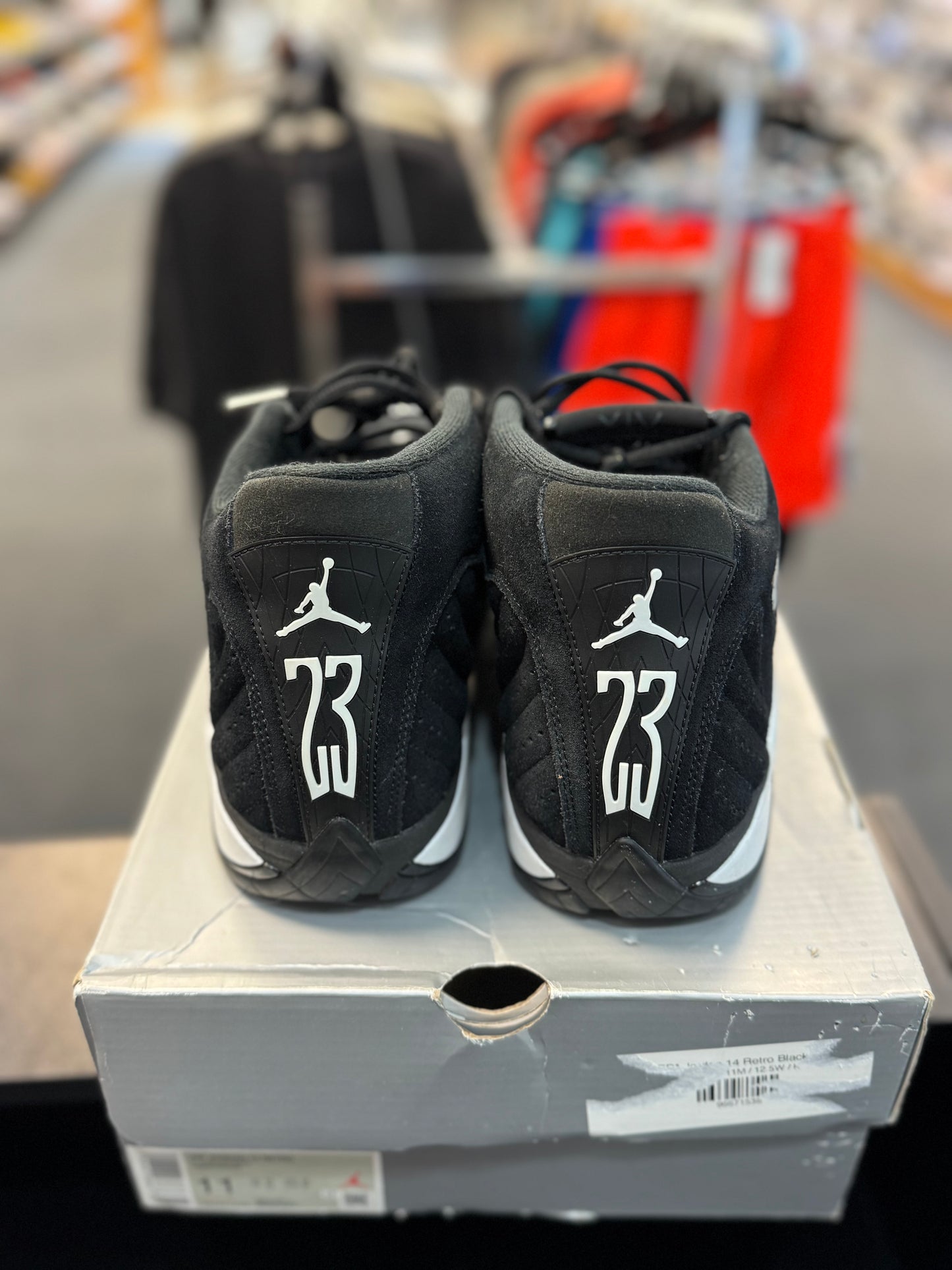 *USED* Jordan 14 Retro Black White