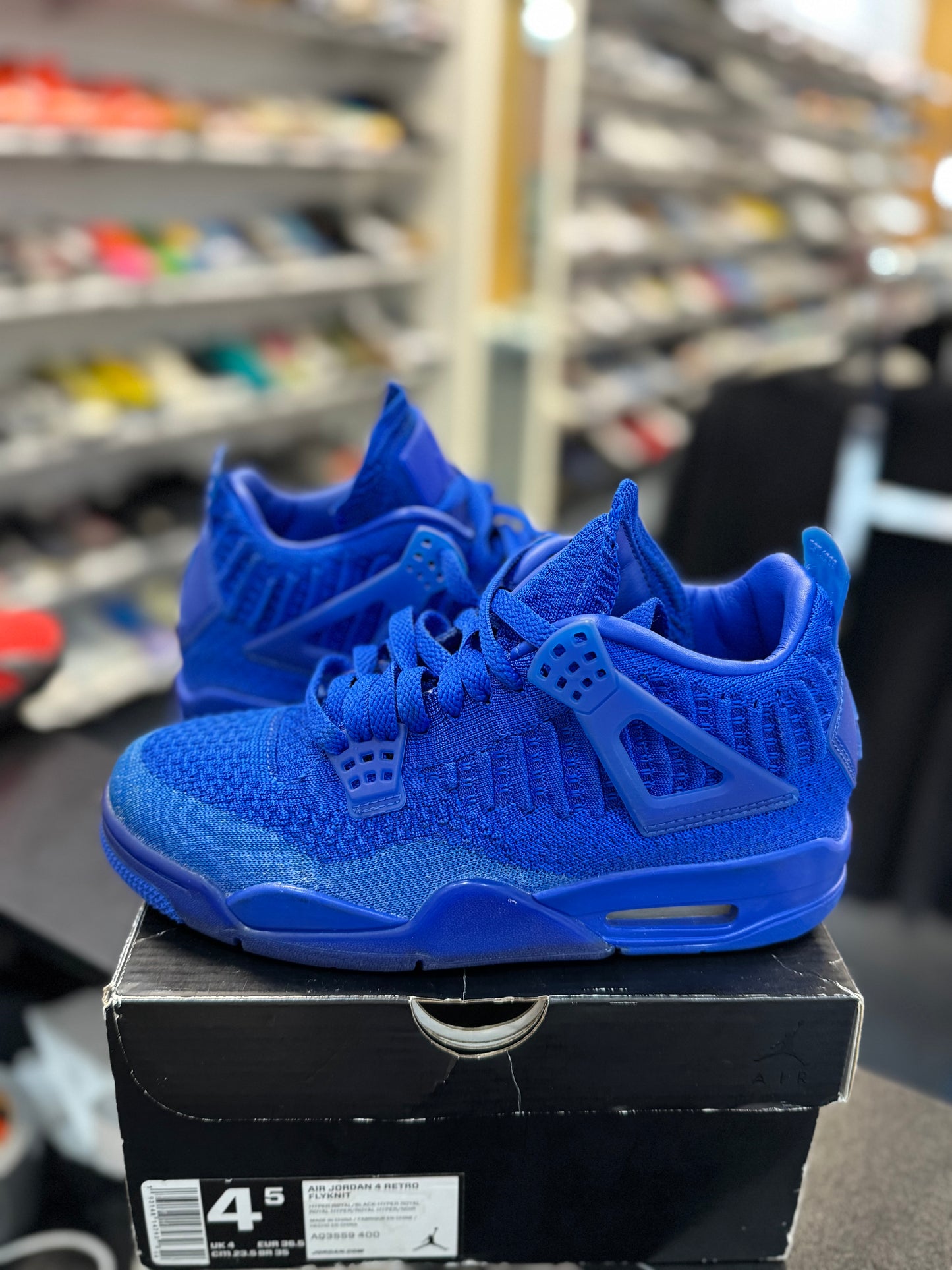 *USED* Jordan 4 Retro Flyknit Royal