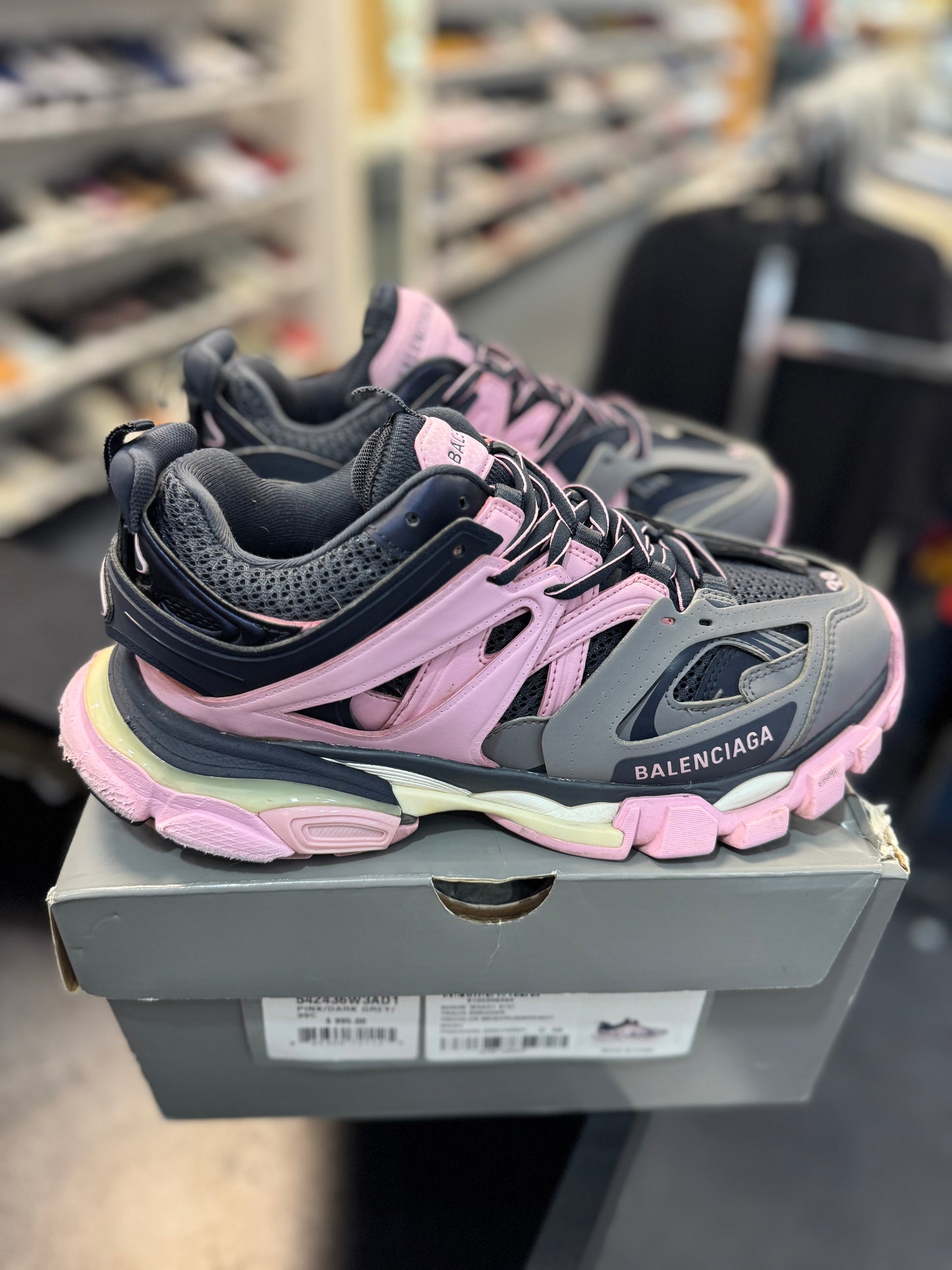 *USED* Balenciaga Track Pink Grey
