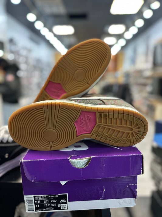 " USED " Nike SB Dunk Low Pro Paisley Brown