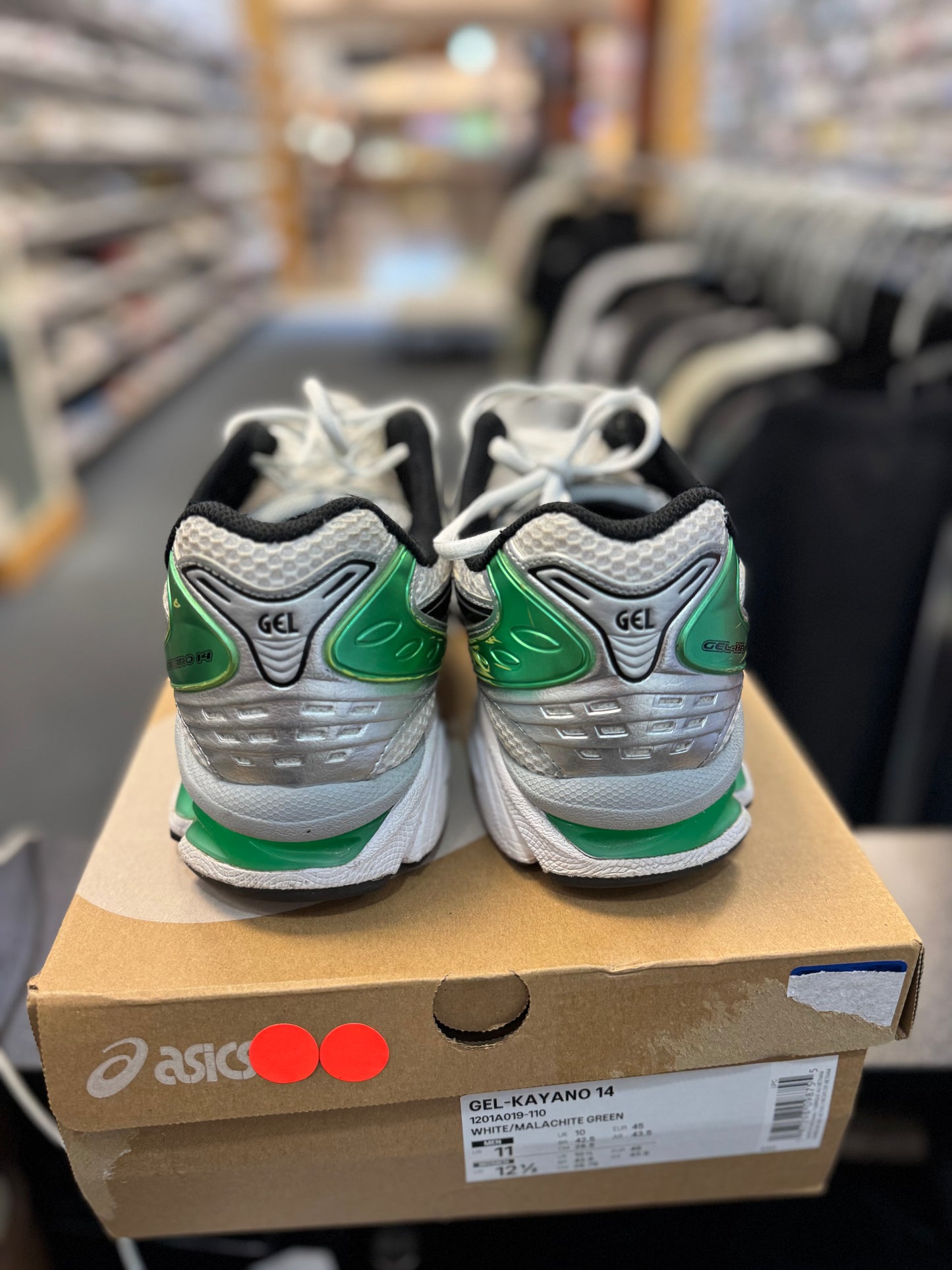 *USED* ASICS Gel-Kayano 14 White Malachite Green