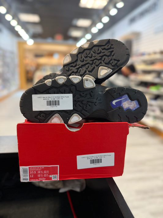 *USED* Nike Air Max 2 CB '94 Black White Purple