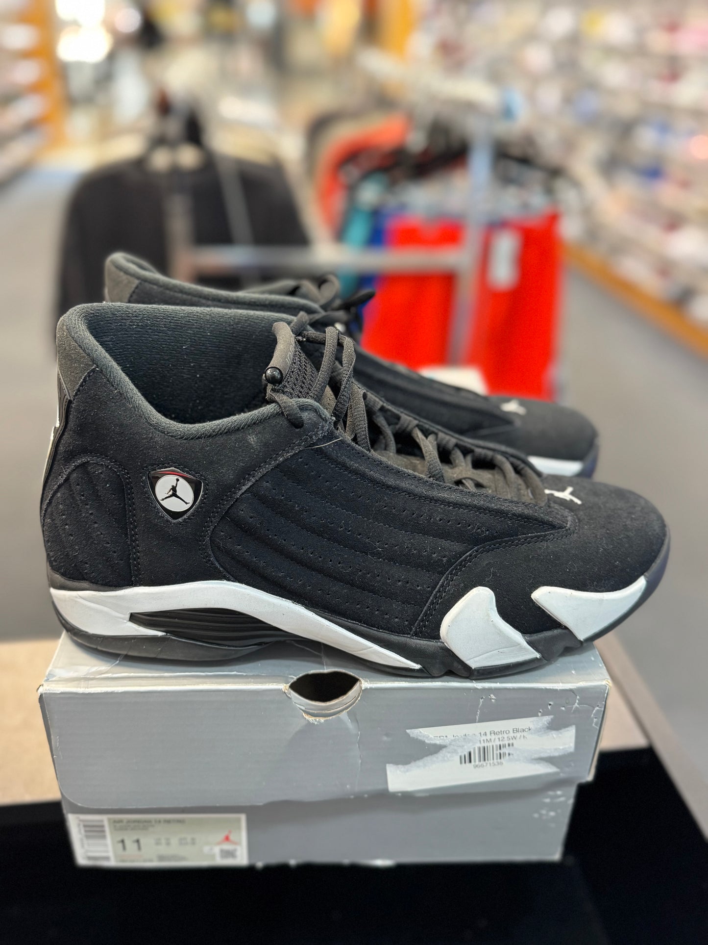 *USED* Jordan 14 Retro Black White