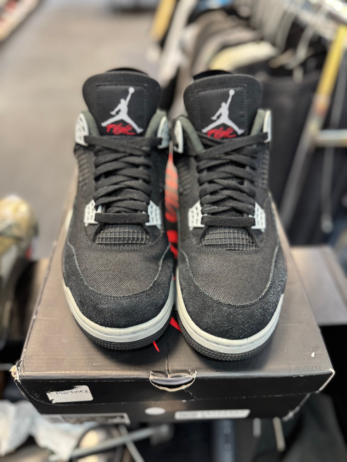 *USED* Jordan 4 Retro SE Black Canvas