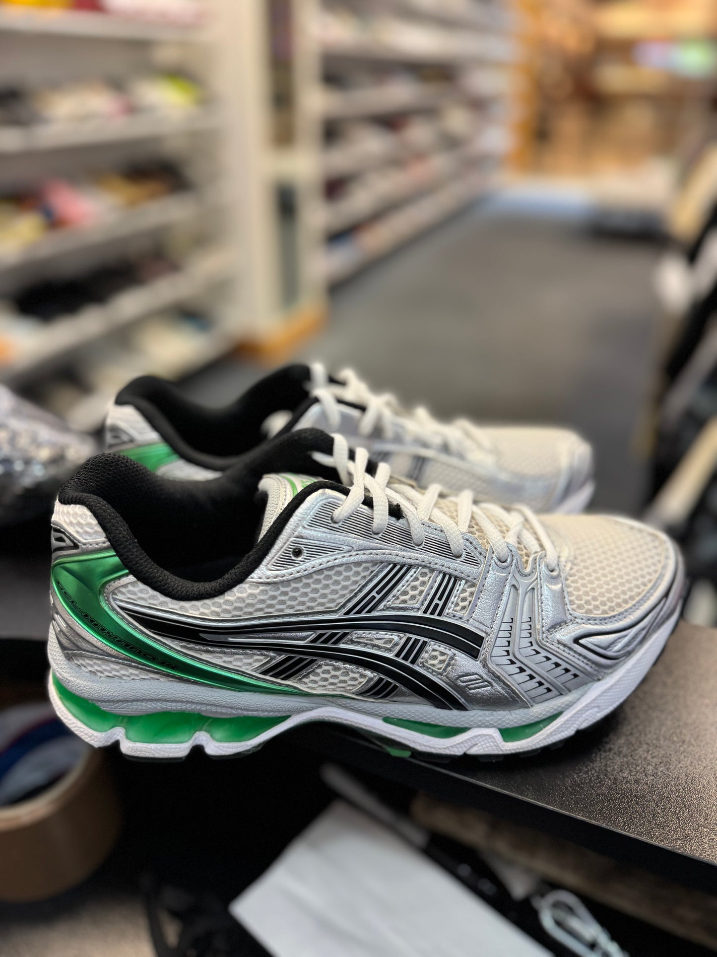 *USED* ASICS Gel-Kayano 14 White Malachite Green