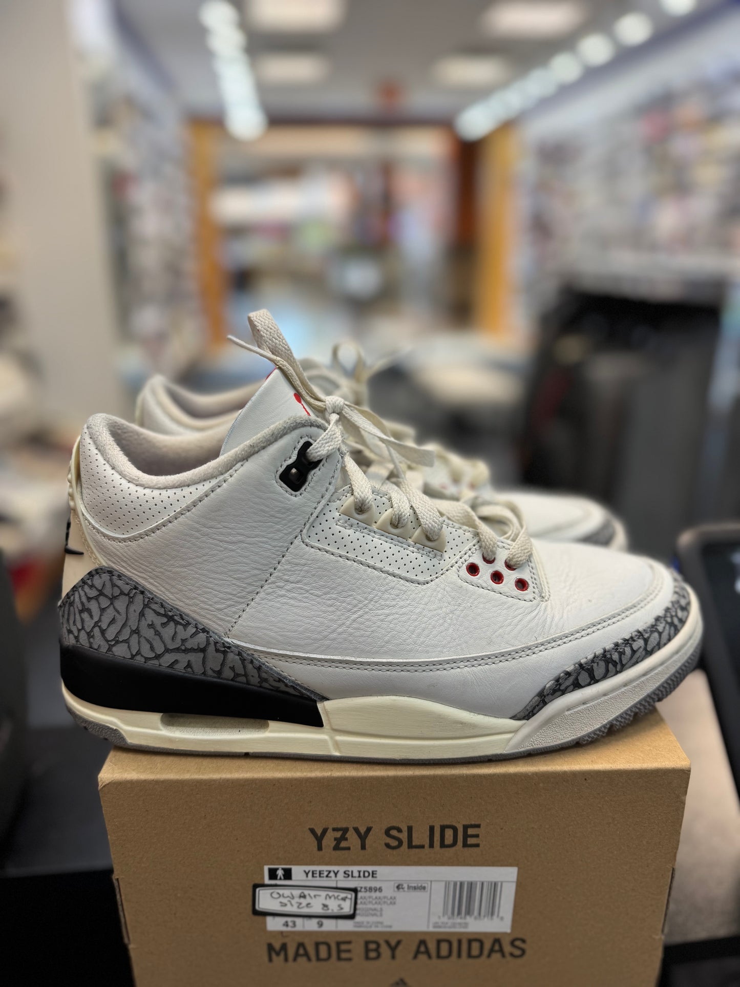 *USED* Jordan 3 Retro White Cement Reimagined