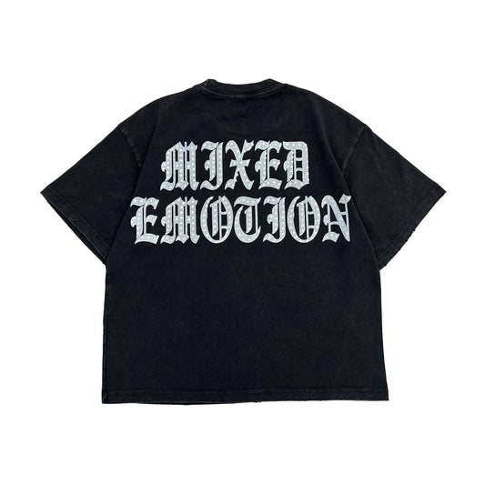 MIXED EMOTION NEVER DIE ANGEL TEE (BLACK)