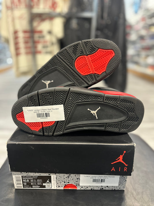 *USED* Jordan 4 Retro Red Thunder