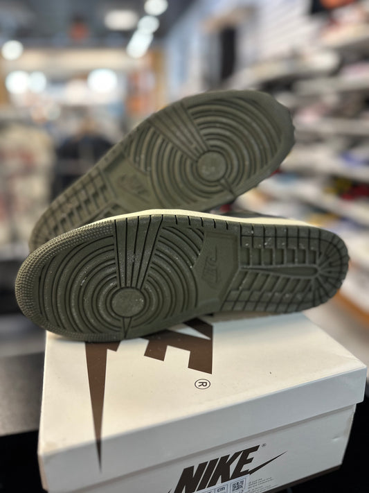 *USED* Jordan 1 Retro Low OG SP Travis Scott Medium Olive