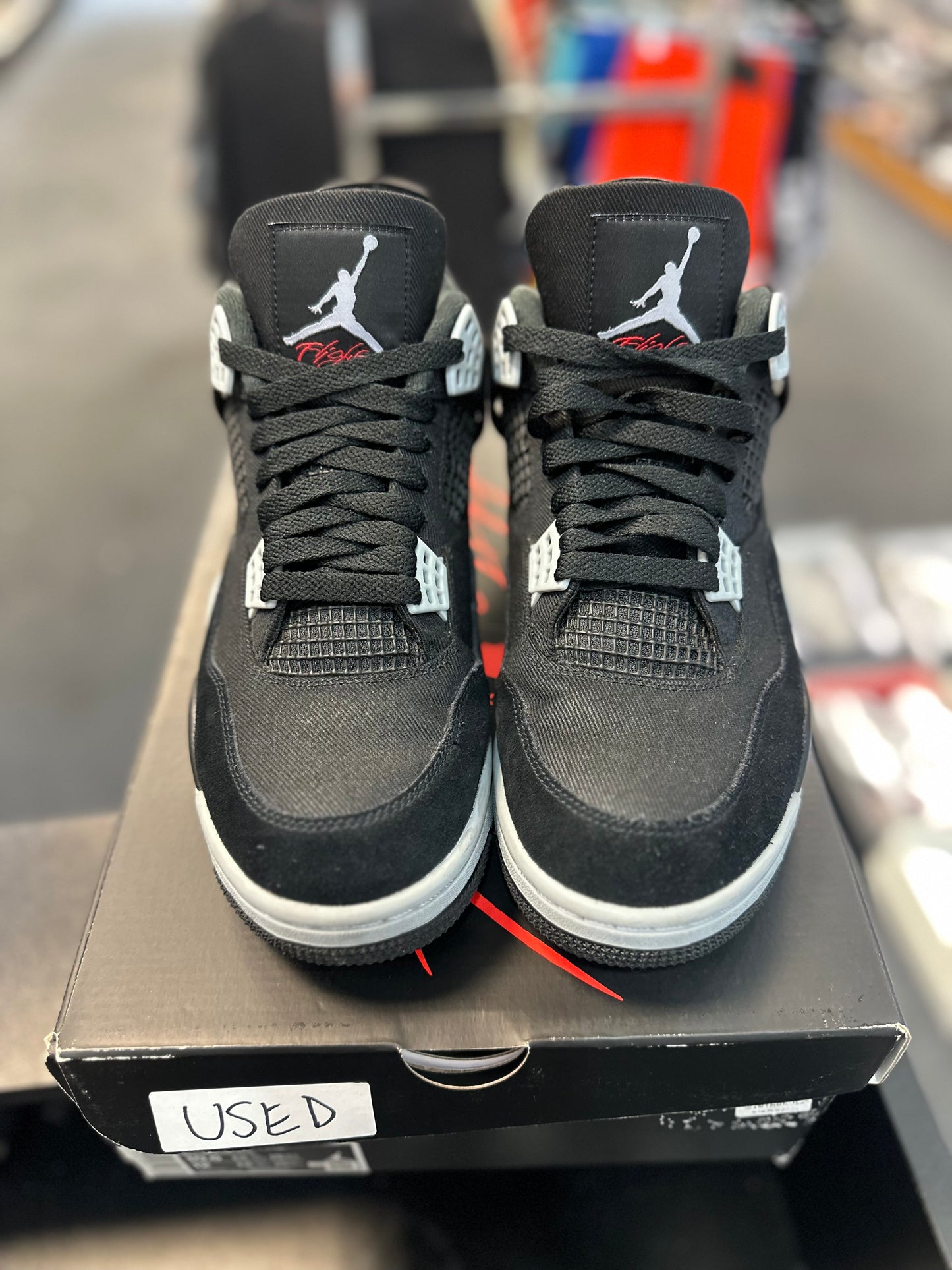 *USED* Jordan 4 Retro SE Black Canvas