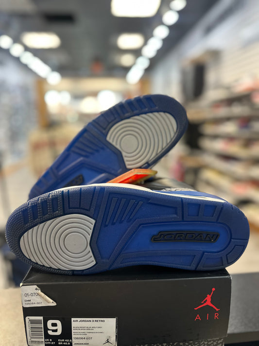 *USED* Jordan 3 Retro Sport Blue
