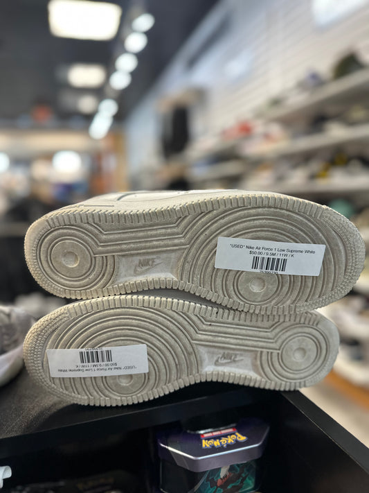 *USED* Nike Air Force 1 Low Supreme White
