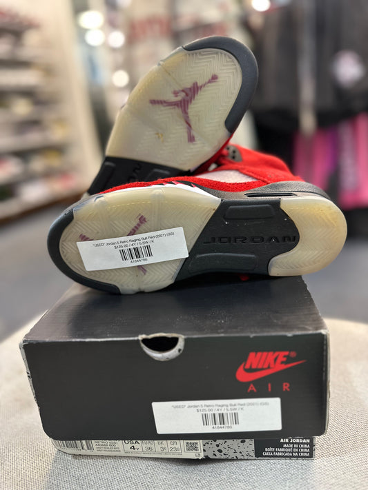 *USED* Jordan 5 Retro Raging Bull Red (2021) (GS)