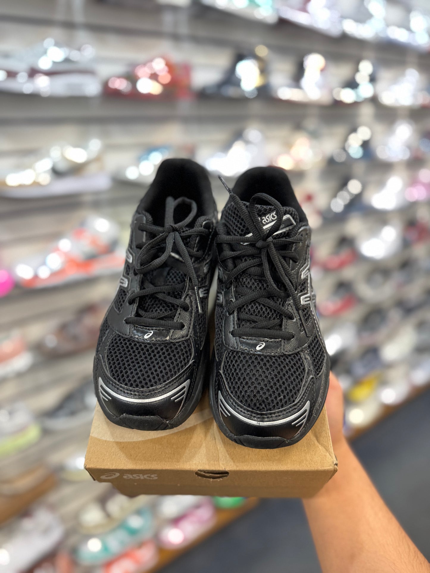 *USED* ASICS Gel-1130 Black Pure Silver (GS)