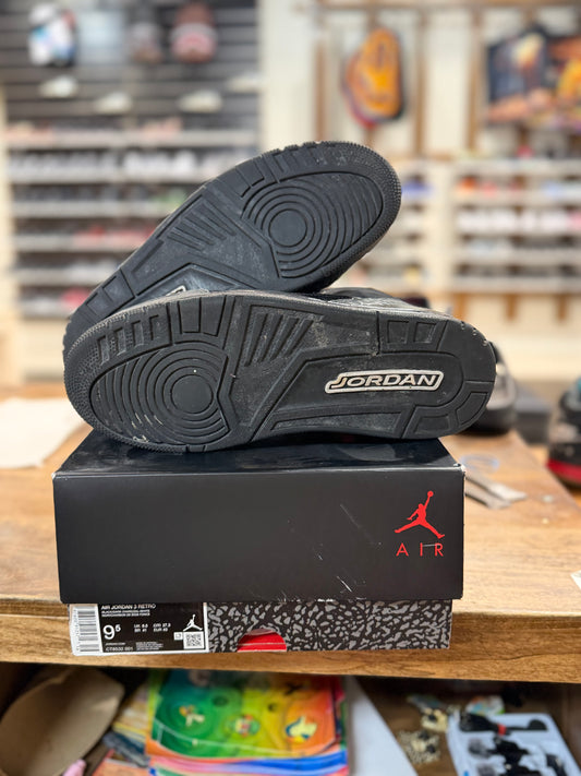 *USED* Jordan 3 Retro Black Cat