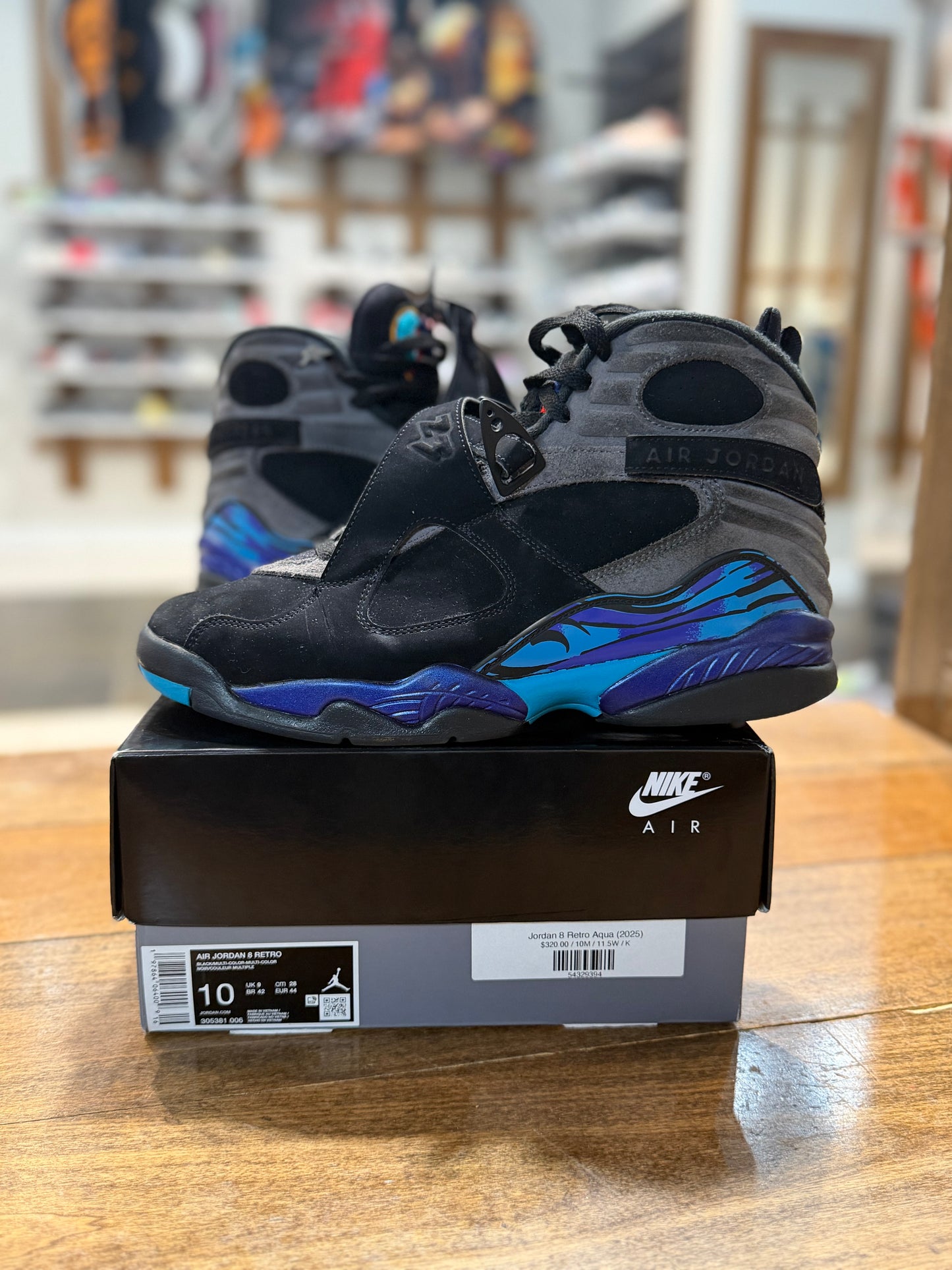 *USED* Jordan 8 Retro Aqua (2025)