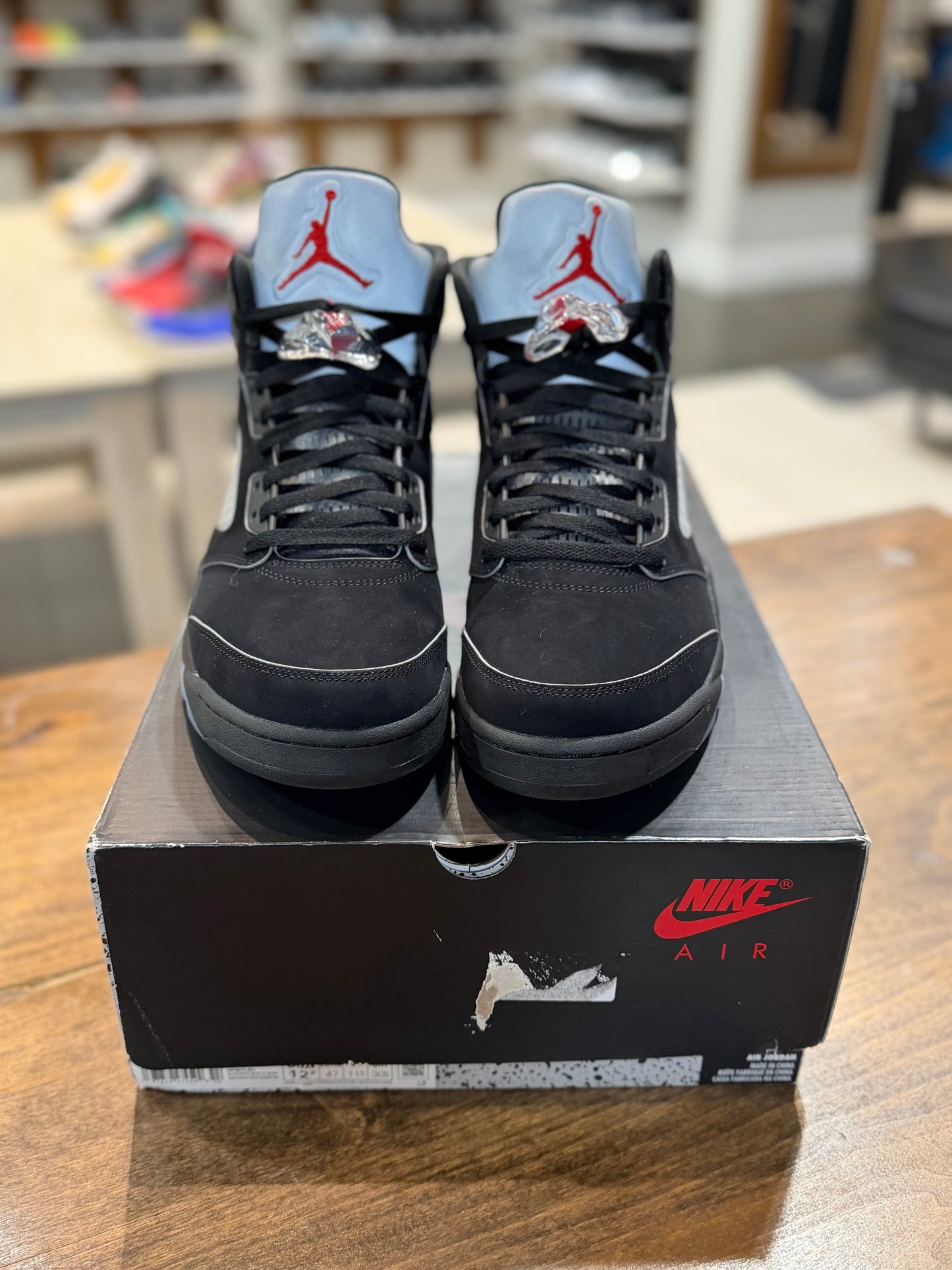 *USED* Jordan 5 Retro OG Black Metallic Reimagined