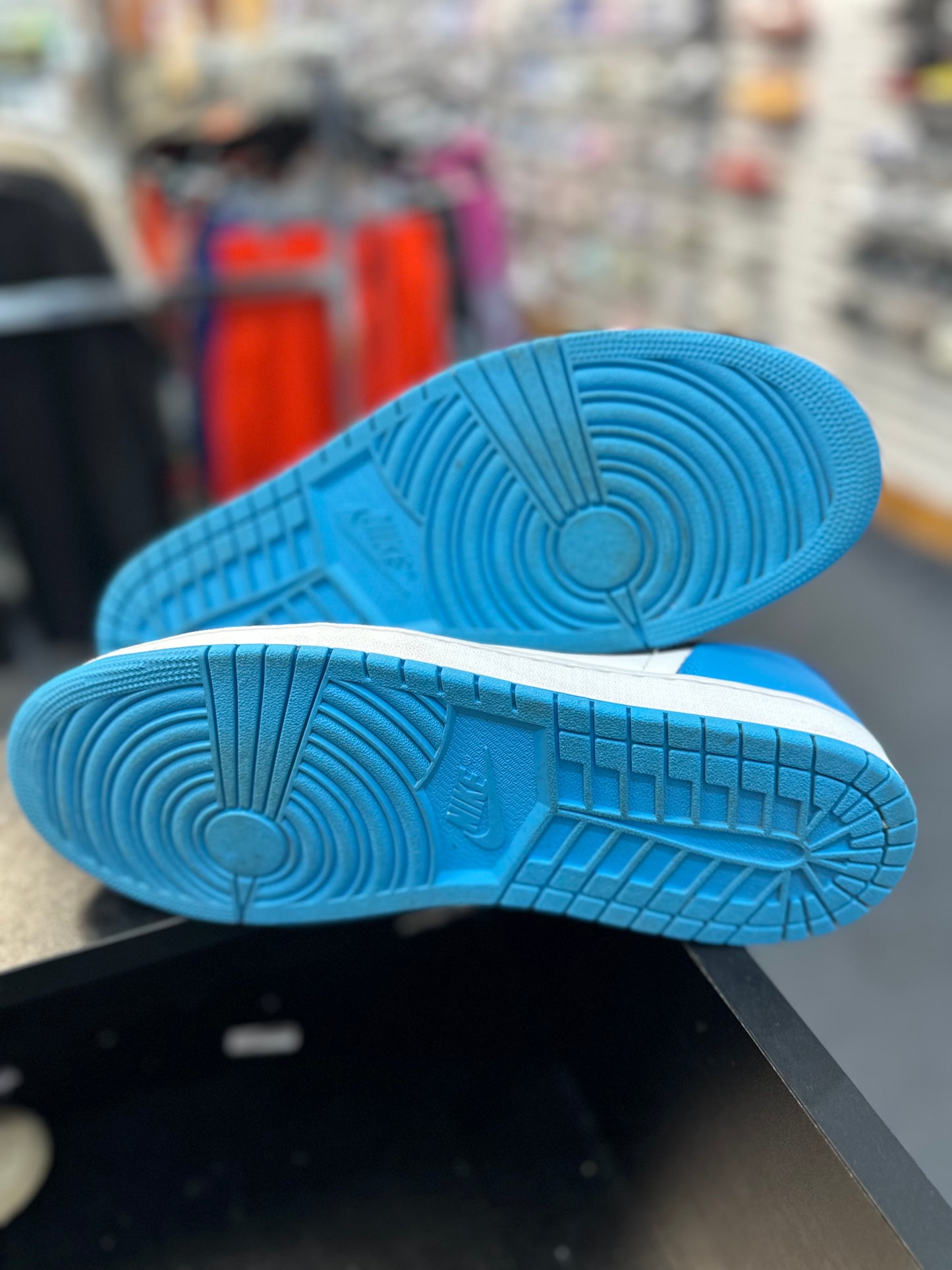 *USED* Jordan 1 Retro Low OG Black Dark Powder Blue