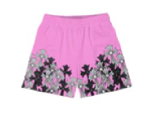 CH Pink Cross Mesh Shorts