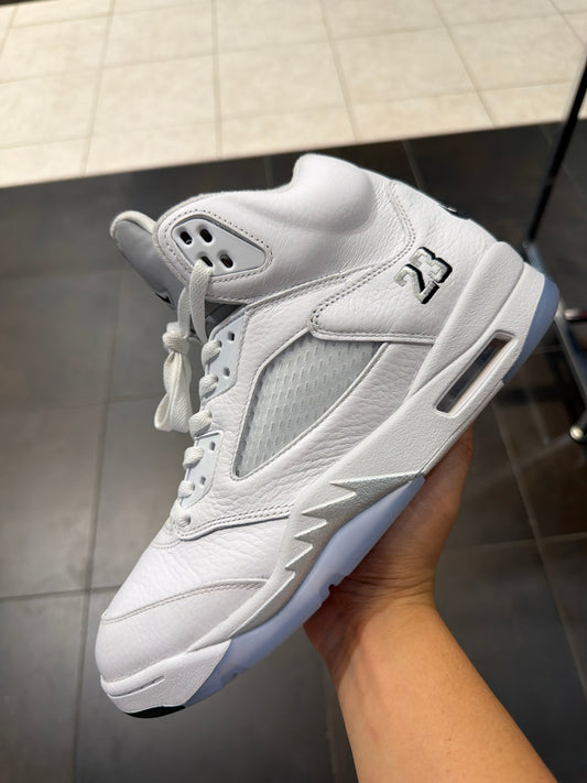 *USED* Jordan 5 Retro White Metallic