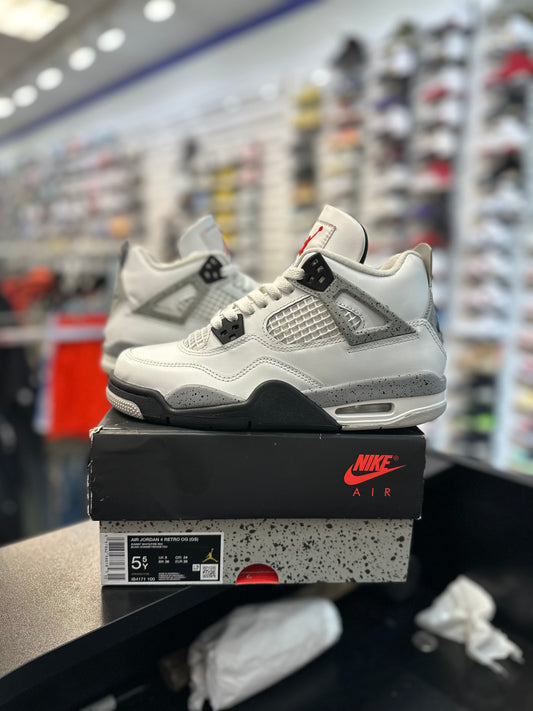 *USED* Jordan 4 Retro White Cement (GS)