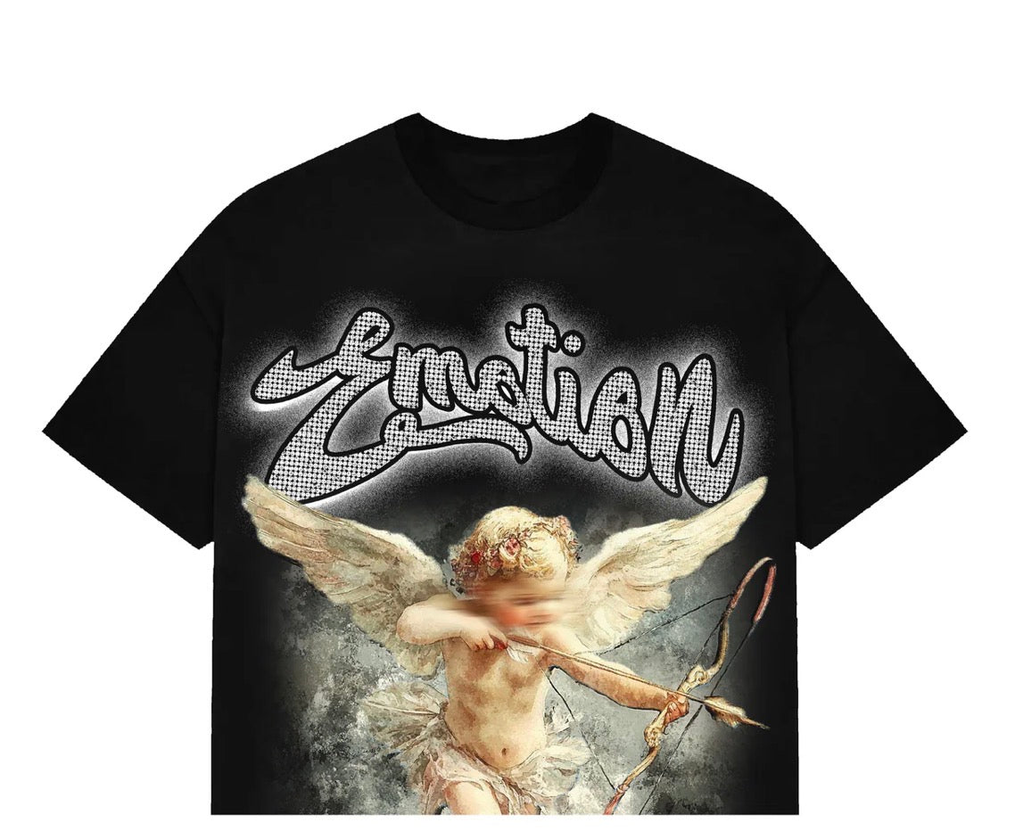MIXED EMOTION Black Cropped Cupid