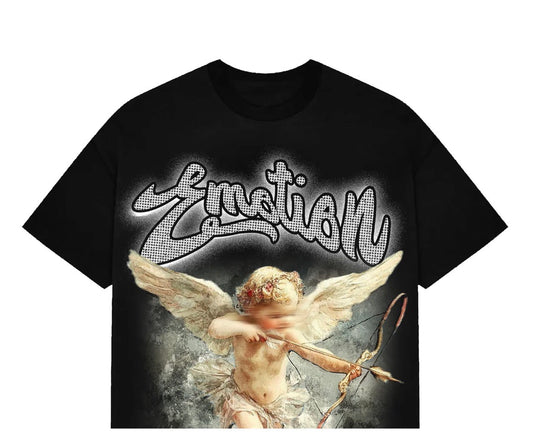 MIXED EMOTION Black Cropped Cupid