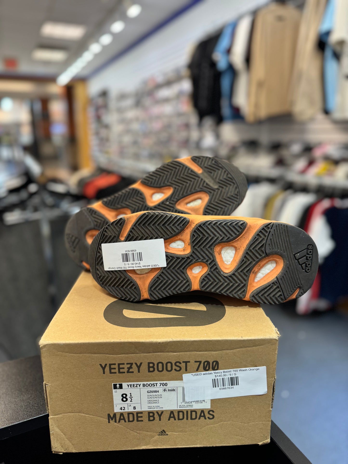 *USED* adidas Yeezy Boost 700 Wash Orange