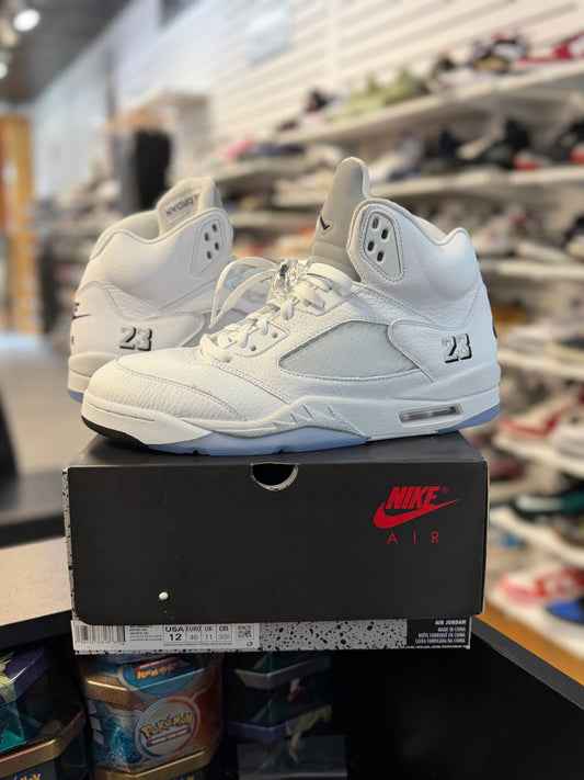 *USED* Jordan 5 Retro White Metallic