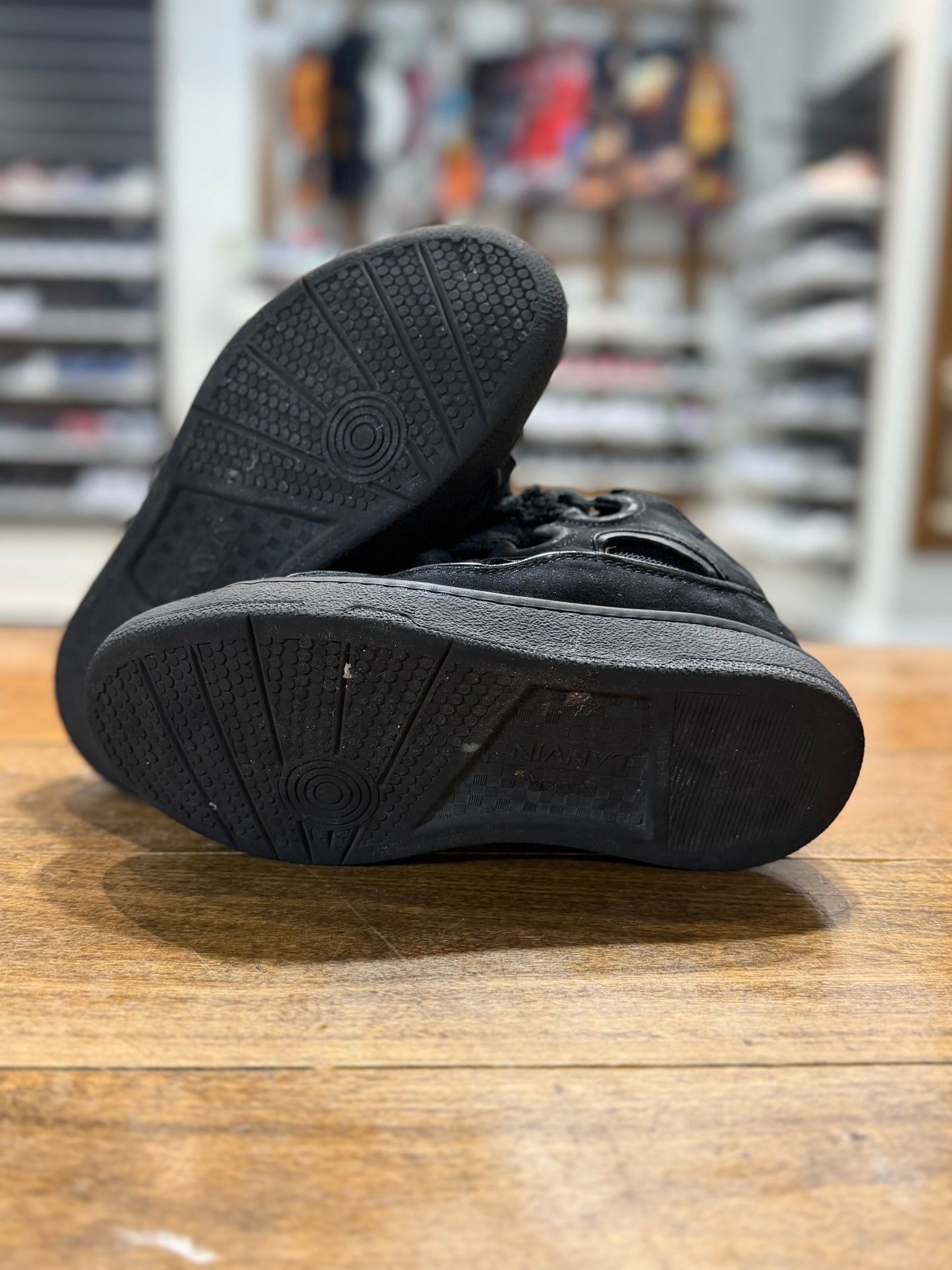 *USED* Lanvin Curb Napa Black Sneakers
