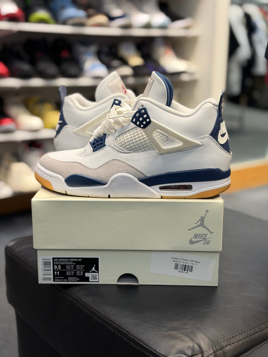 *USED* Jordan 4 Retro SB Navy