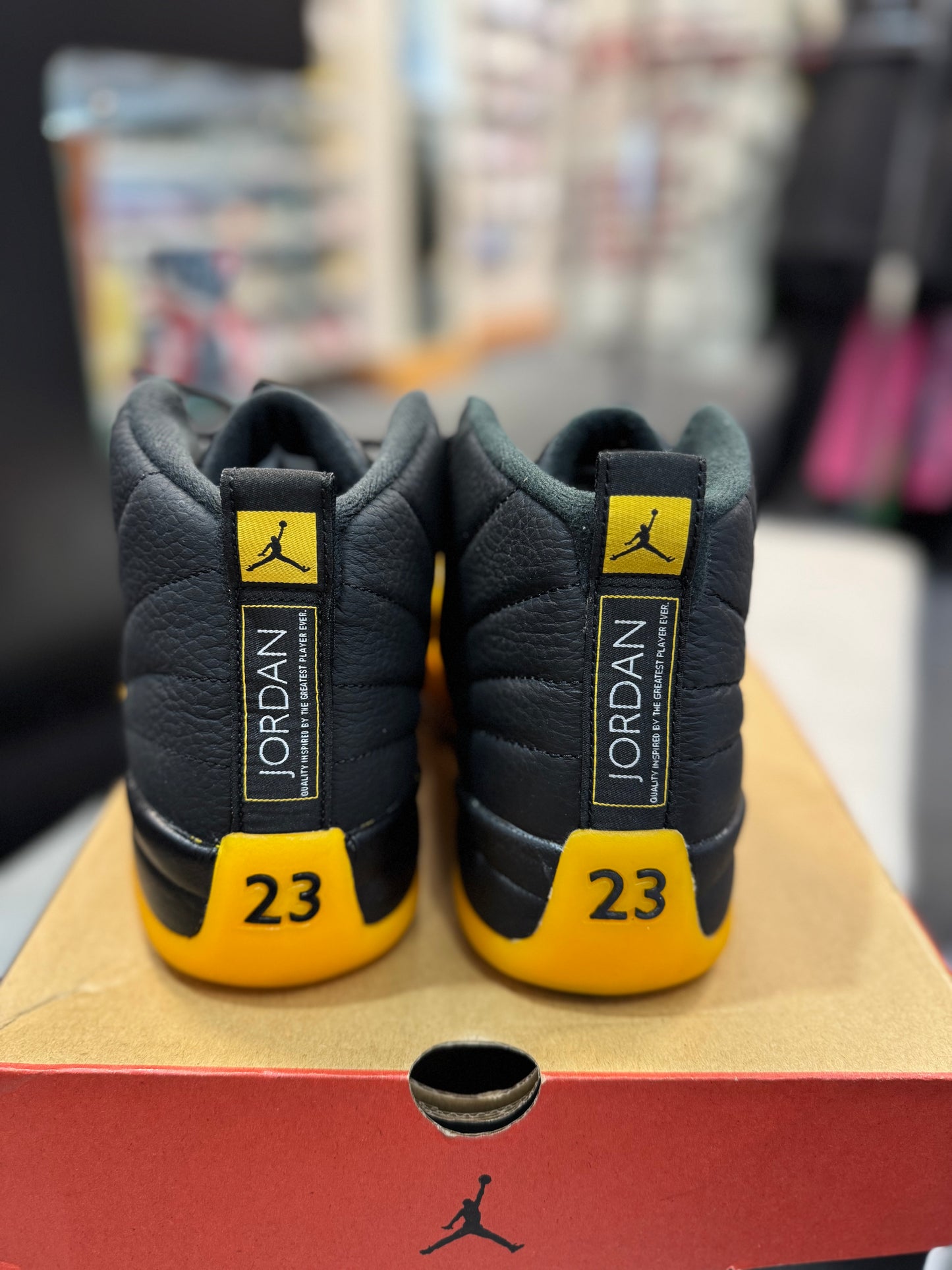 *USED* Jordan 12 Retro Black University Gold