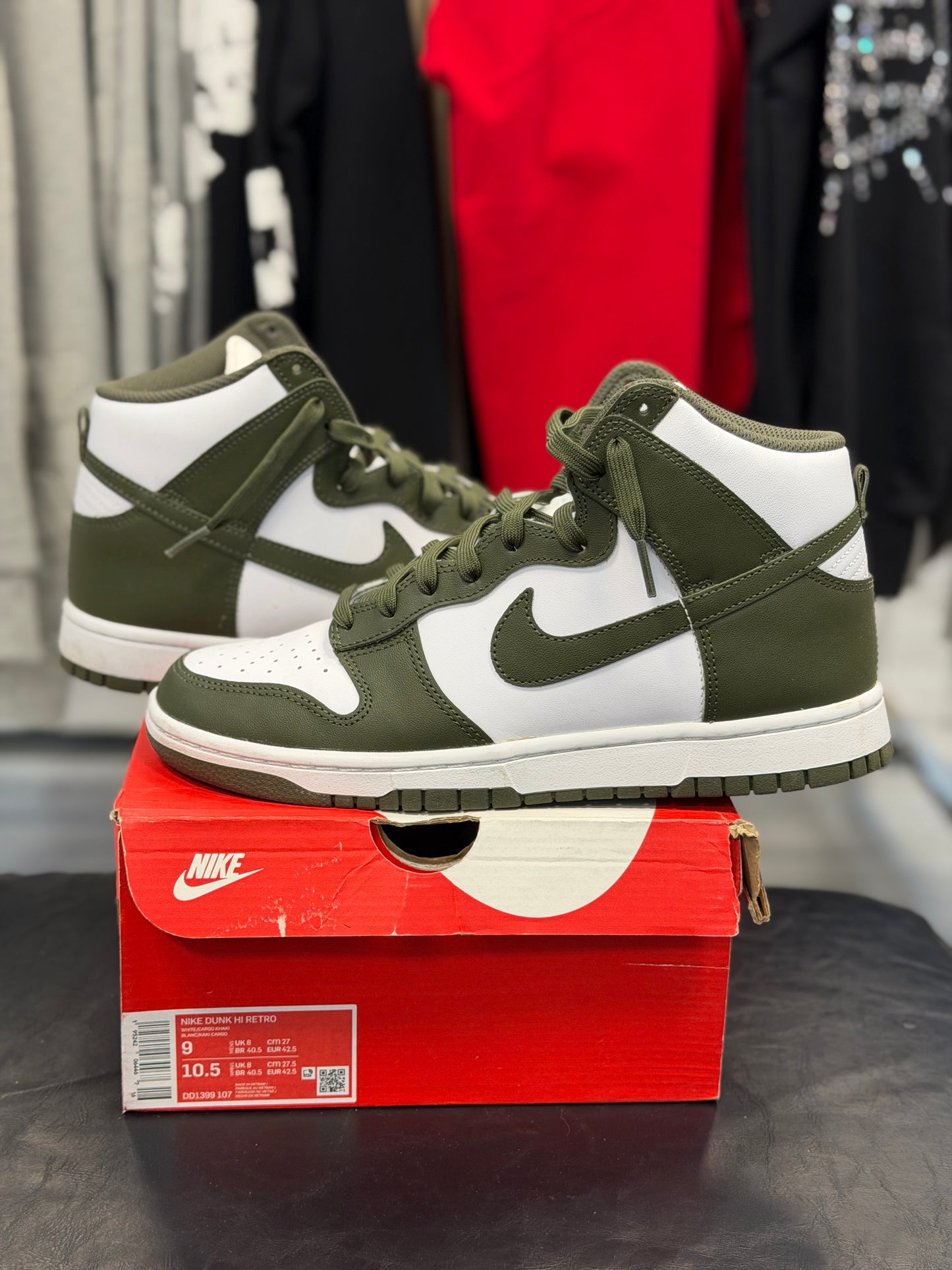 *USED* Nike Dunk High Retro Cargo Khaki (2021)