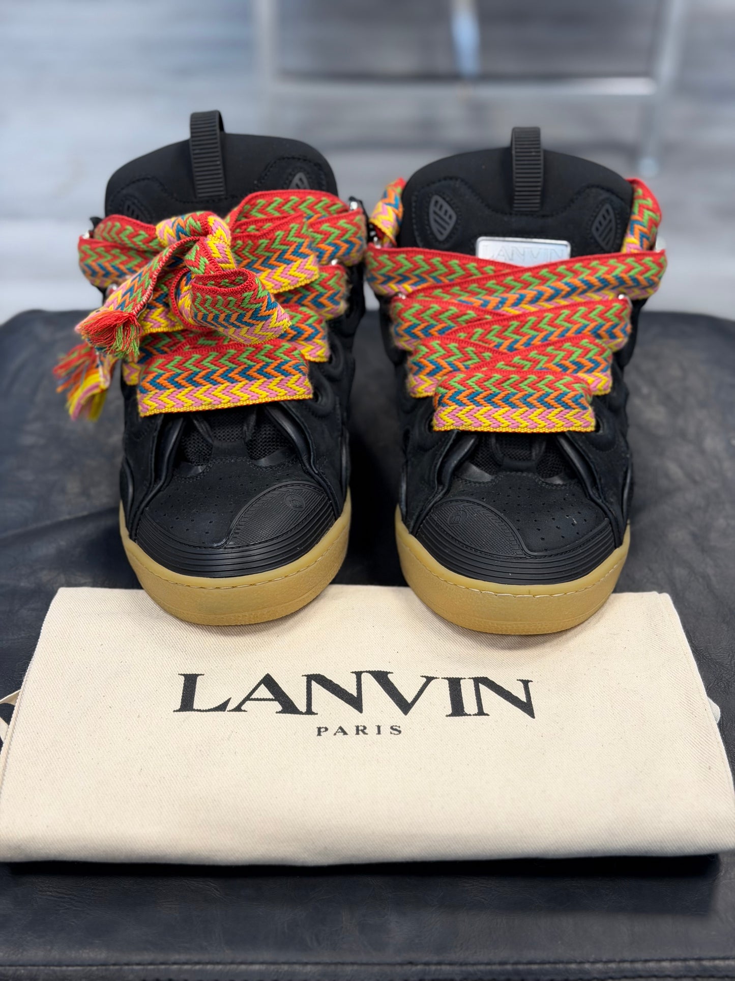 *USED* Lanvin Leather Curb Black