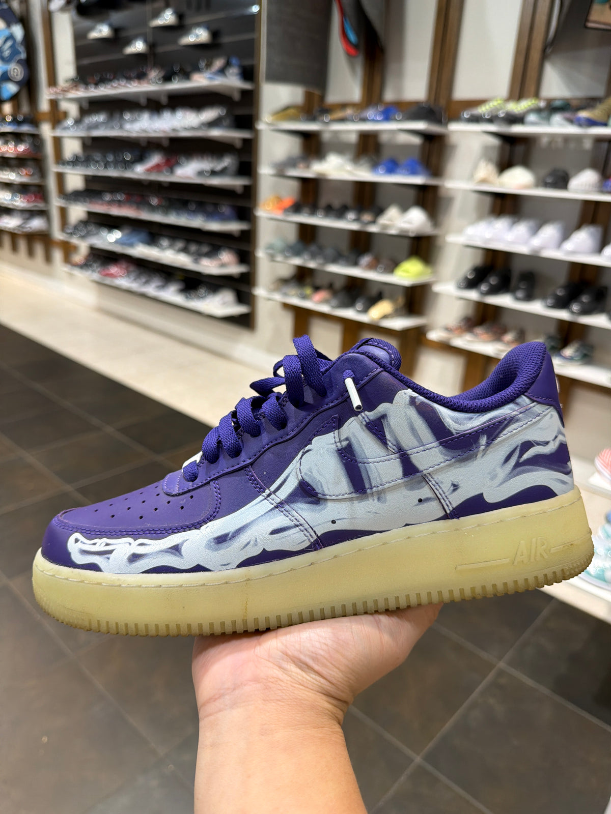 *USED* Nike Air Force 1 Low ‘07 QS Purple Skeleton