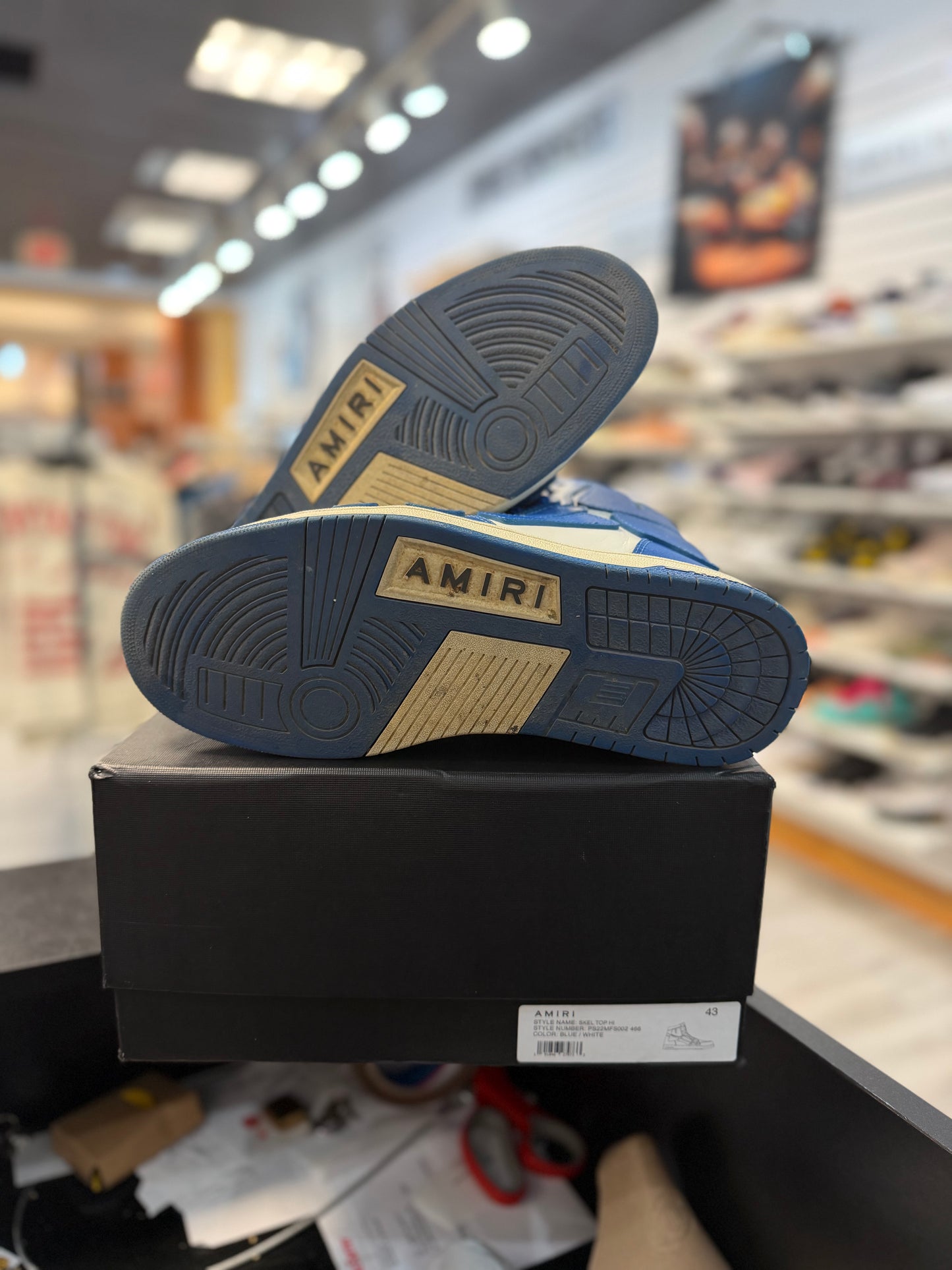 *USED* AMIRI Skeleton Top High Blue