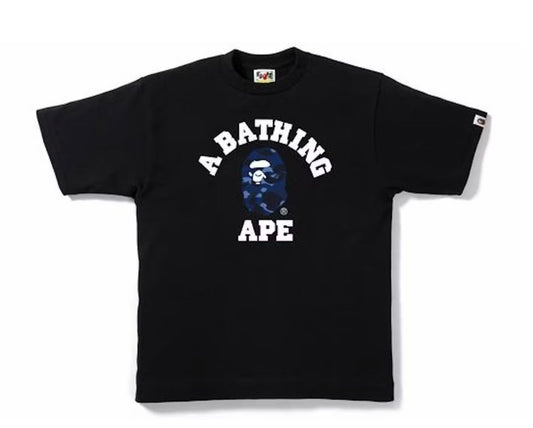 BAPE Color Camo College Tee Black/Navy