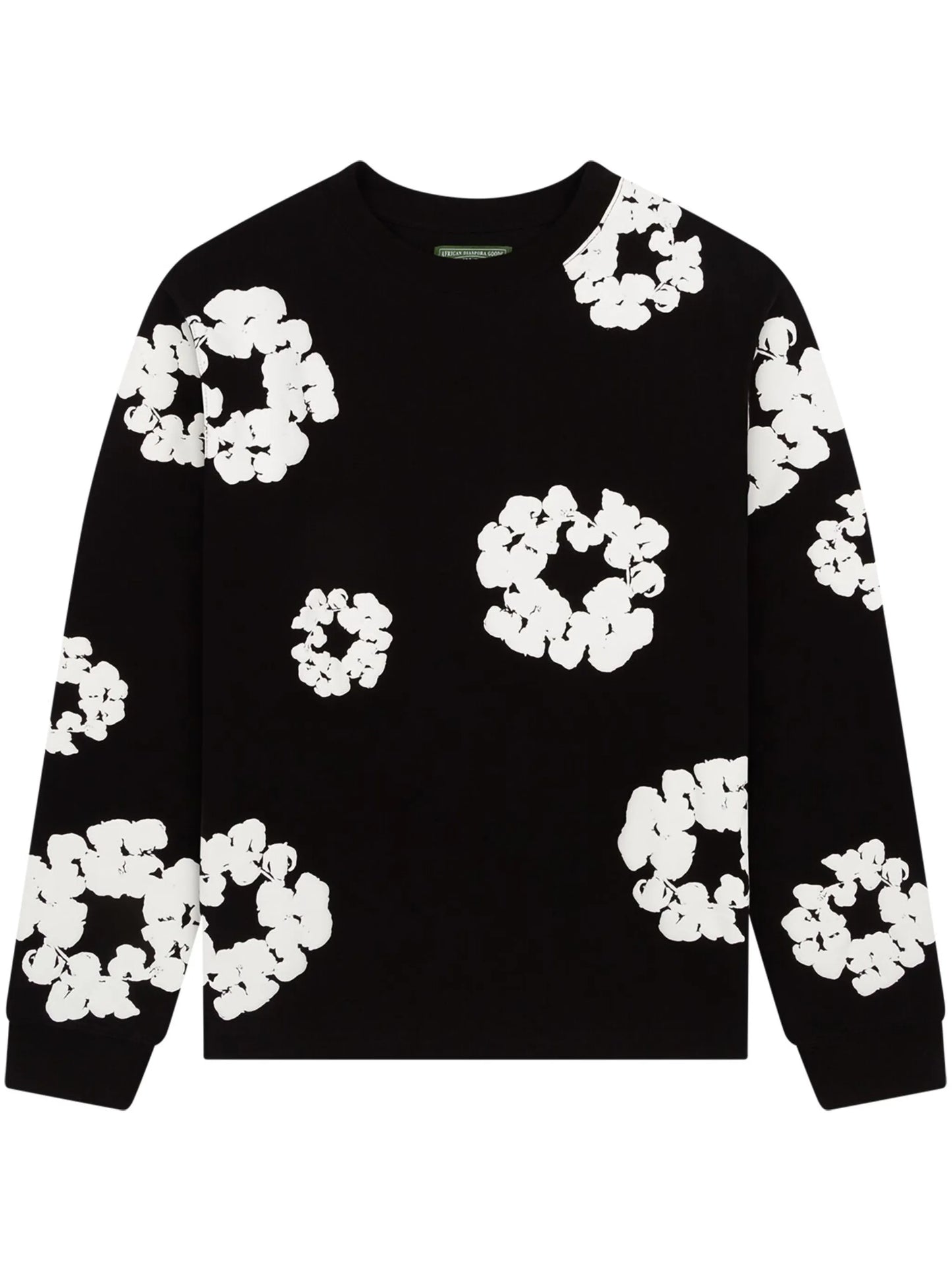 Denim Tears Wreath Long Sleeve T-shirt Black