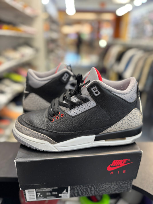 *USED* Jordan 3 Retro Black Cement (2024) (GS)