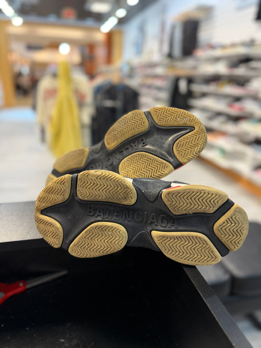 *USED* Balenciaga Triple S White Blue Pink