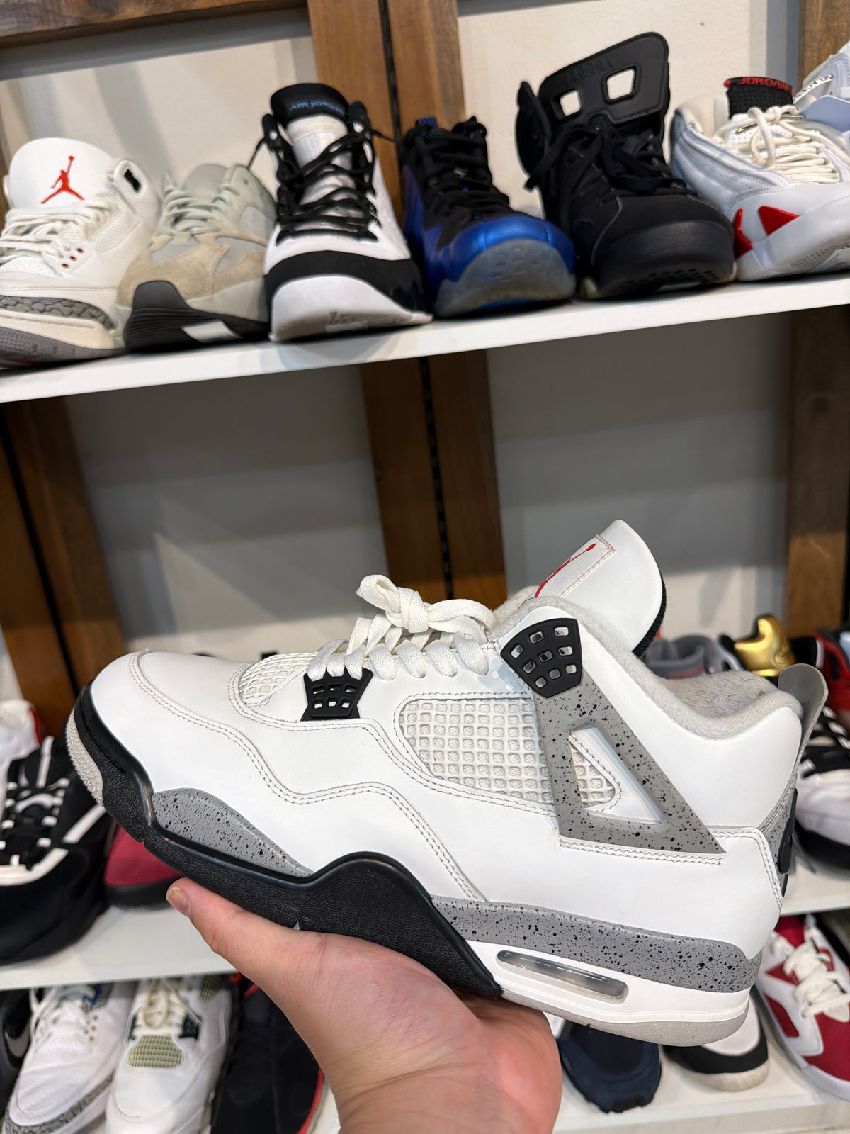 *USED*  Jordan 4 Retro White Cement